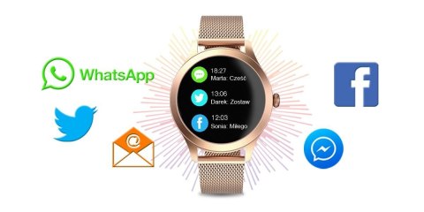 Damski Smartwatch G.Rossi SW014G-2 Różowe Złoto