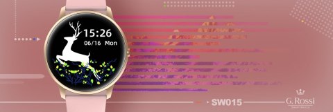 Damski Smartwatch G.Rossi SW015-2 z silikonowym paskiem