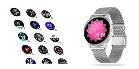 Damski Smartwatch G.Rossi SW015-3 Srebrny - Polska Aplikacja