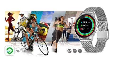 Damski Smartwatch G.Rossi SW015-3 Srebrny - Polska Aplikacja