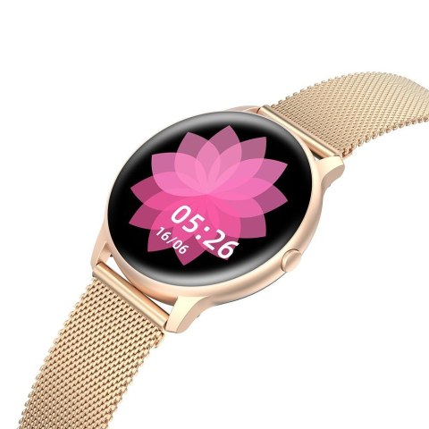 Damski Smartwatch G.Rossi SW015-4 Różowe Złoto Mesh