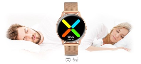 Damski Smartwatch G.Rossi SW015-4 Różowe Złoto Mesh