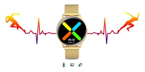 Damski Smartwatch G.Rossi SW015-5 Złoty z Bransoletą