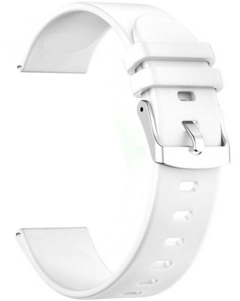 Pasek silikonowy 22 mm BIAŁY do smartwatcha