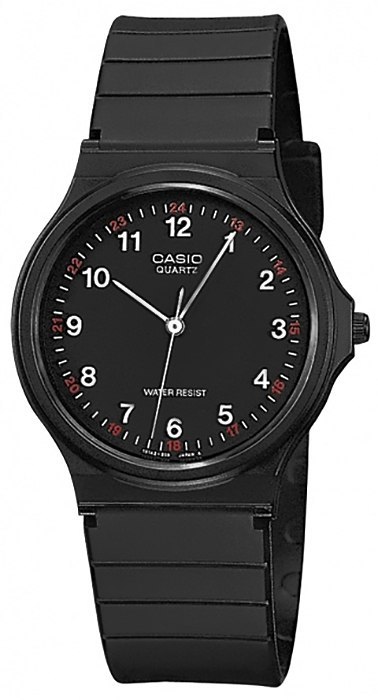 Zegarek Casio MQ-24-1BLLEG Unisex Klasyk - Czarny Minimalizm