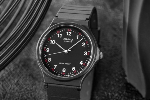 Zegarek Casio MQ-24-1BLLEG Unisex Klasyk - Czarny Minimalizm