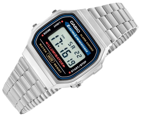 Zegarek Męski Casio Vintage A168WA-1YES Stalowy Klasyk