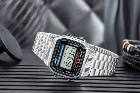 Zegarek Męski Casio Vintage A168WA-1YES Stalowy Klasyk