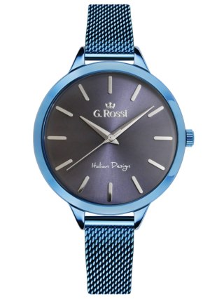 Zegarek damski G.Rossi 10296B-6F1 niebieski mesh