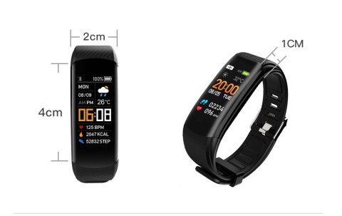 Smartwatch GIEWONT GW200-6 Czarno-Granatowy z 2 paskami
