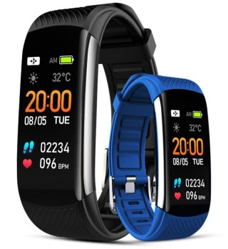 Smartwatch GIEWONT GW200-7 Czarno-Niebieski z 2 paskami