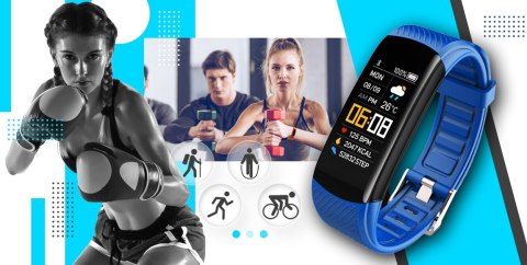 Smartwatch GIEWONT GW200-7 Czarno-Niebieski z 2 paskami