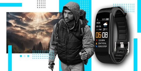 Smartwatch GIEWONT GW200-7 Czarno-Niebieski z 2 paskami