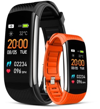 Smartwatch GIEWONT GW200-9 Czarno-Pomarańczowy 2 paski