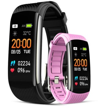 Smartwatch GIEWONT GW200-4 Czarno-Różowy z 2 paskami