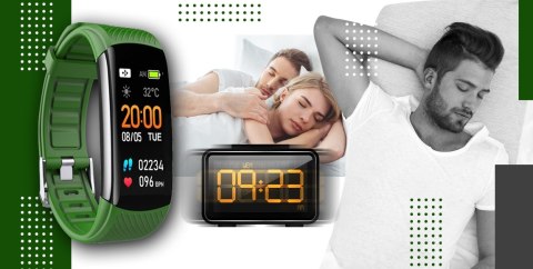 Smartwatch Giewont GW200-5 Czarno-Zielony - 2 Paski