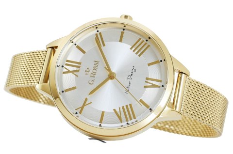 Zegarek damski G.Rossi 10296B5-3D1 złoty mesh Miyota