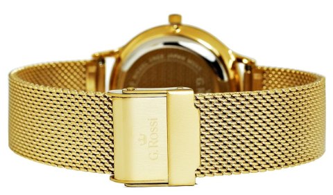 Zegarek Damski G.Rossi 12516B-3D1 Złota Bransoleta Mesh