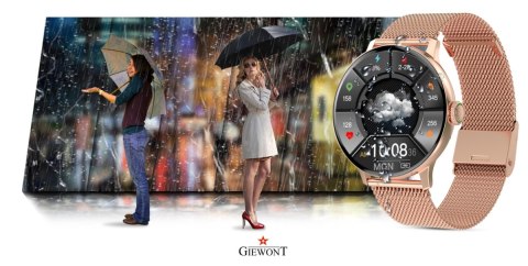 Smartwatch Damski Giewont GW330-1 Różowe Złoto