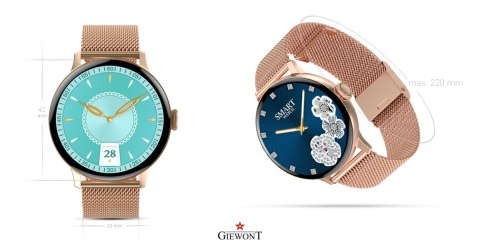 Smartwatch Damski Giewont GW330-1 Różowe Złoto