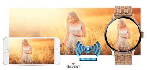 Smartwatch Damski Giewont GW330-1 Różowe Złoto