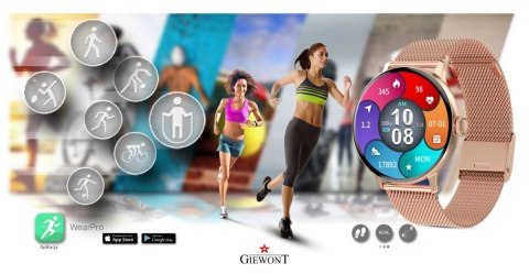 Smartwatch Damski Giewont GW330-1 Różowe Złoto