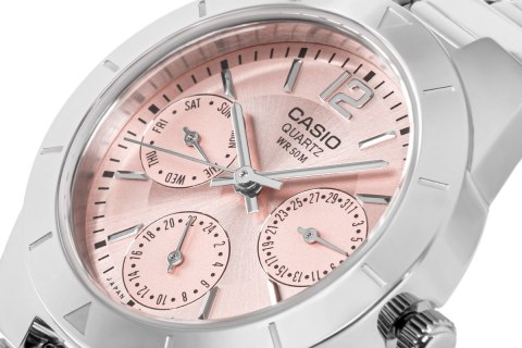 Zegarek Damski Casio LTP-2069D-4AVEG z Różową Tarczą
