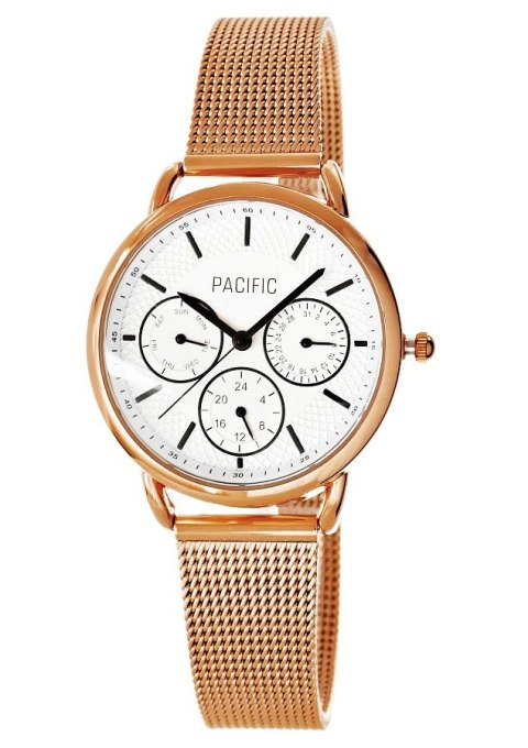 Zegarek damski Pacific Chronograf X6180-4 różowe złoto