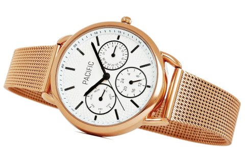 Zegarek damski Pacific Chronograf X6180-4 różowe złoto