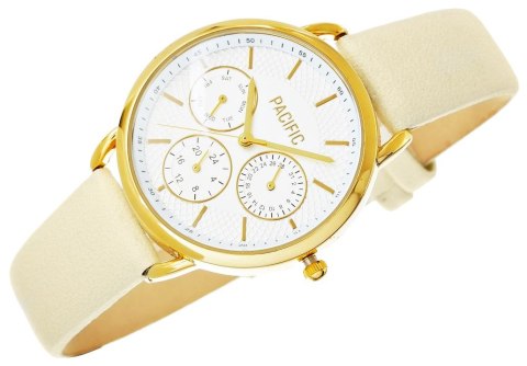 Zegarek damski Pacific Chronograf X6180-7 złoty na pasku