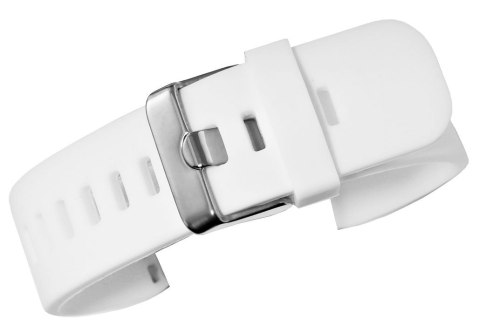 Pasek Silikonowy do Smartwatcha 20mm Biało-Srebrny U15