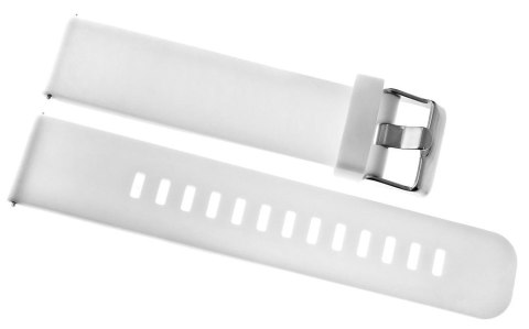 Pasek Silikonowy do Smartwatcha 20mm Biało-Srebrny U15