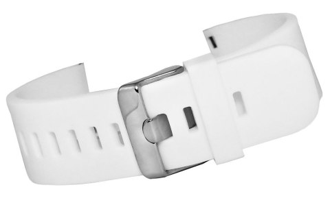Pasek Silikonowy do Smartwatcha 22mm Biało-Srebrny U15