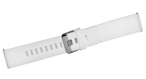 Pasek Silikonowy do Smartwatcha 22mm Biało-Srebrny U15