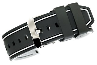 Pasek Silikonowy do Smartwatcha Czarno-Szary 20mm U14-20-9