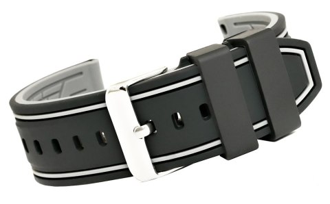 Pasek Silikonowy do Smartwatcha Czarno-Szary 20mm U14-20-9