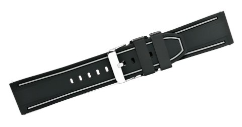 Pasek Silikonowy do Smartwatcha Czarno-Szary 20mm U14-20-9