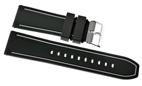 Pasek Silikonowy do Smartwatcha Czarno-Szary 20mm U14-20-9