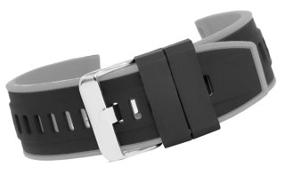 Pasek Silikonowy do Smartwatcha Czarno-Szary 20mm U22-20-5
