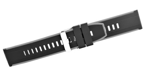 Pasek Silikonowy do Smartwatcha Czarno-Szary 22mm U22-22-5