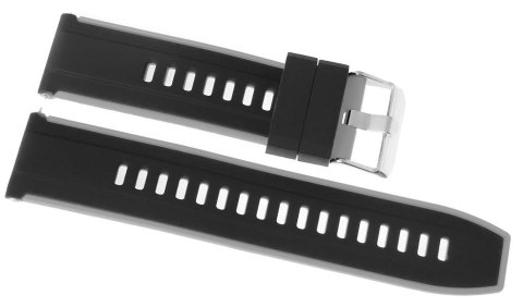 Pasek Silikonowy do Smartwatcha Czarno-Szary 22mm U22-22-5