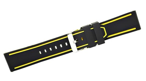 Pasek Silikonowy do Smartwatcha Czarno-Żółty 20mm U14-20-2