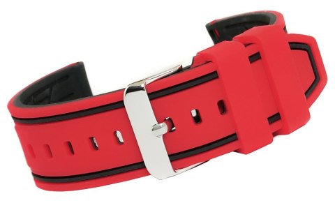Pasek Silikonowy do Smartwatcha Czerwono-Czarny 20mm U14-20-3