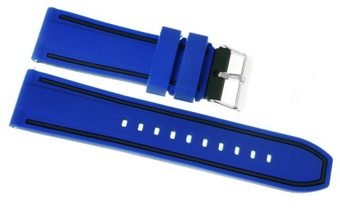 Granatowo-czarny pasek silikonowy 20mm U14-20-11