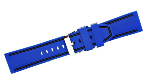 Granatowo-czarny pasek silikonowy 22mm U14-22-11