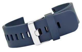 Pasek Silikonowy do Smartwatcha Granatowo-Srebrny 22mm