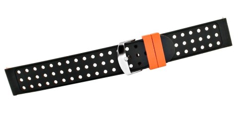 Pasek Silikonowy Czarno-Pomarańczowy 20mm U12-20-4
