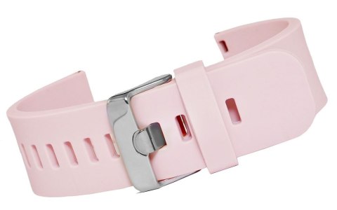Pasek Silikonowy do Smartwatcha Różowo-Srebrny 22mm