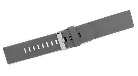 Pasek silikonowy do zegarka 22mm szaro-srebrny U15-22-6