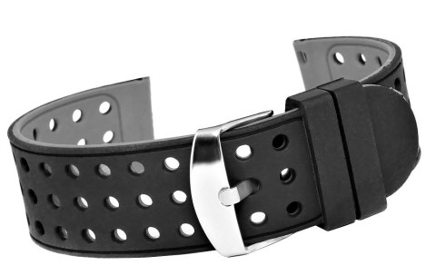 Pasek silikonowy do smartwatcha szary 20 mm